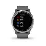 Garmin, vivoactive 4, Watch, Watch Color: Grey, Wristband: Grey - Silicone, 010-02174-01