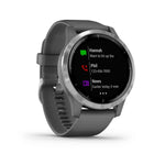 Garmin, vivoactive 4, Watch, Watch Color: Grey, Wristband: Grey - Silicone, 010-02174-01