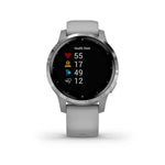 Garmin, vivoactive 4S, Watch, Watch Color: Powder Grey, Wristband: Powder Grey - Silicone, 010-02172-01