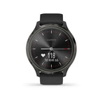 Garmin, vivomove 3, Watch, Watch Color: Slate, Wristband: Black - Silicone, 010-02239-01