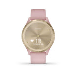 Garmin, vivomove 3S, Watch, Watch Color: Champagne, Wristband: Champagne - Silicone, 010-02238-01