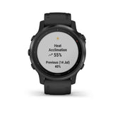 Garmin, fenix 6S Pro, Watch, Watch Color: Black, Wristband: Black - Silicone, 010-02159-13