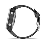 Garmin, fenix 6S, Watch, Watch Color: Silver, Wristband: Black - Silicone, 010-02159-01