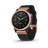 Garmin, fenix 6S, Sapphire, Watch, Watch Color: Rose Gold Tone, Wristband: Black - Nylon, 010-02159-36