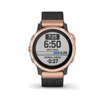 Garmin, fenix 6S, Sapphire, Watch, Watch Color: Rose Gold Tone, Wristband: Black - Nylon, 010-02159-36