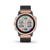 Garmin, fenix 6S, Sapphire, Watch, Watch Color: Rose Gold Tone, Wristband: Black - Nylon, 010-02159-36