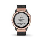 Garmin, fenix 6S, Sapphire, Watch, Watch Color: Rose Gold Tone, Wristband: Black - Nylon, 010-02159-36