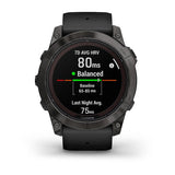 Garmin Fenix 7X Pro Sapphire Solar, Carbon Gray DLC Titanium w/Black Band