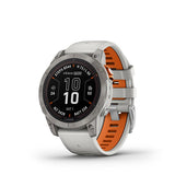 Garmin Fenix 7 Pro Sapphire Solar, Titanium w/Fog Gray/Ember Orange Band