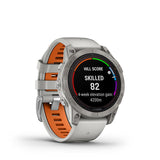 Garmin Fenix 7 Pro Sapphire Solar, Titanium w/Fog Gray/Ember Orange Band