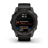 Garmin Fenix 7 Pro Sapphire Solar, Carbon Gray DLC Titanium w/Black Band