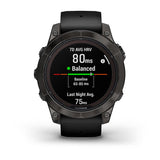 Garmin Fenix 7 Pro Sapphire Solar, Carbon Gray DLC Titanium w/Black Band