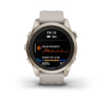 Garmin Fenix 7S Pro Sapphire Solar, Soft Gold w/Light Sand Band