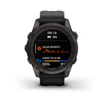 Garmin Fenix 7S Pro Sapphire Solar, Carbon Gray DLC Titanium w/Black Band