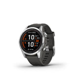 Garmin Fenix 7S Pro Solar, Glass, Silver w/Graphite Band