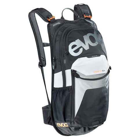 EVOC, Stage 12, Hydration Bag, Volume: 12L, Bladder: Not inlcuded, Black/White/Neon Orange