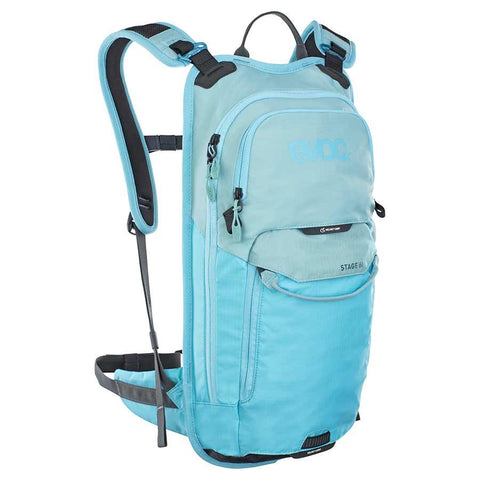 EVOC, Stage 6 + 2L Bladder, Hydration Bag, Volume: 6L, Bladder: Included (2L), Aqua Blue/Neon Blue