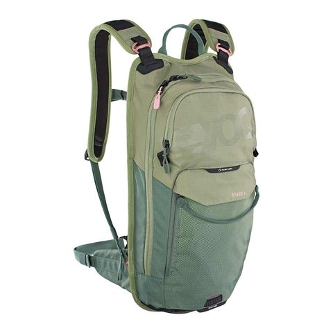 EVOC, Stage 6 + 2L Bladder, Hydration Bag, Volume: 6L, Bladder: Included (2L), Light Olive - Olive