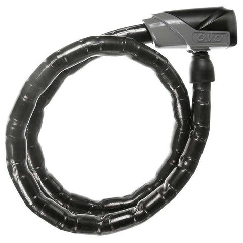 EVO, Lockdown, Armored cable, Key, 18mm, 100cm, 39'', Black