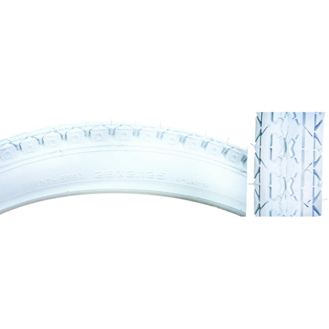 Tires Sunlt 26X2.125 Cst241 Wh/Wht Cruiser Wire