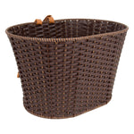 BASKET SUNLT FT RATTAN STRP STD MAHG w/STRAPS