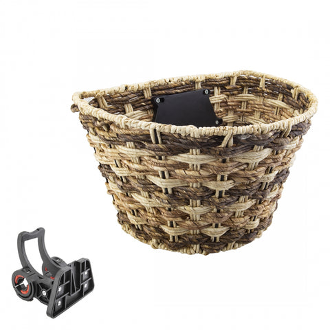 BASKET SUNLT FT ROPE COLOR WAVE Q/R BRN w/BRACKET