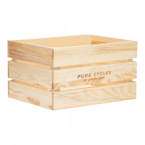 BASKET PURE RR WOOD RACTOP CITY CRATE 12.5x9.75x7.25 NATURAL PINE