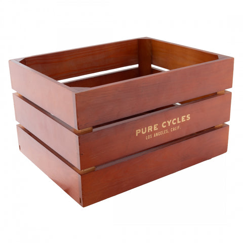 BASKET PURE RR WOOD RACTOP CITY CRATE 12.5x9.75x7.25 RICH CEDAR