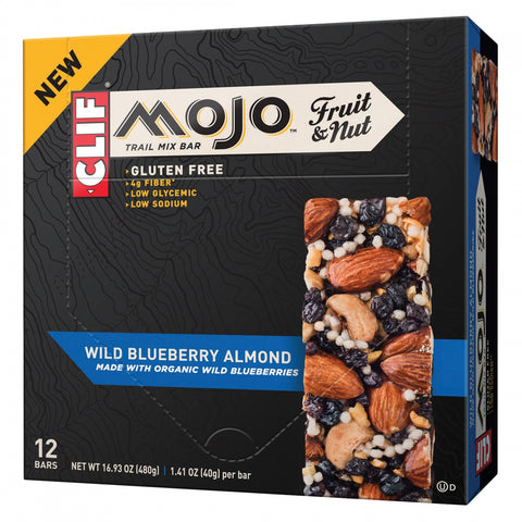 FOOD CLF MOJO FRUT/NUT BAR B-BRY ALMD BXof12
