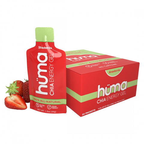 Food Huma Chia Energy Gel Strawberry Bxof24