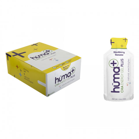 Food Huma Chia Energy Gel Plus Black Berry Banana Bxof24