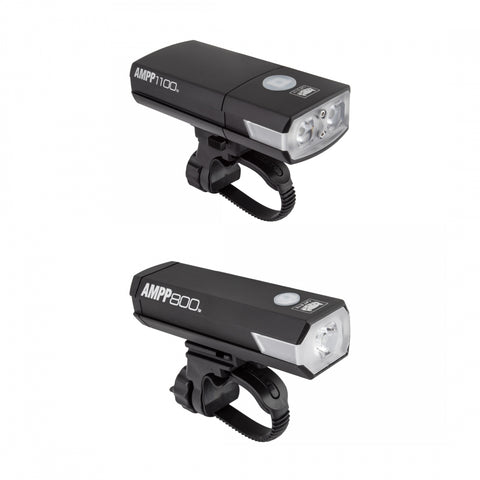 Light Cateye Hl-El1100Rc/El088Rc Ampp1100/Ampp800 W/Helmet Mount Combo Bk