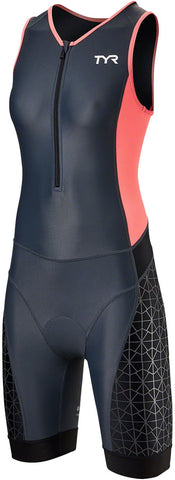 TYR Competitor WoMen's Tri Suit GRAY/Coral