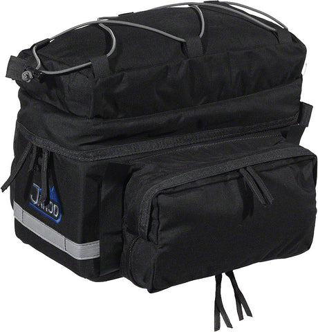 Jandd Rear Rack Pack with Side Panniers Black