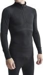 Craft Active Intensity Zip Neck Long Sleeve Top Black/Asphalt Men's
