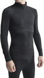 Craft Active Intensity Zip Neck Long Sleeve Top Black/Asphalt Men's