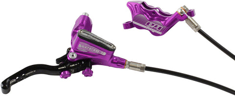 Hope Tech 3 E4 Disc Brake and Lever Rear Hydraulic Post Mount Purple