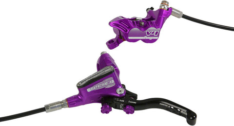 Hope Tech 3 V4 Disc Brake and Lever Front Hydraulic Post Mount Purple