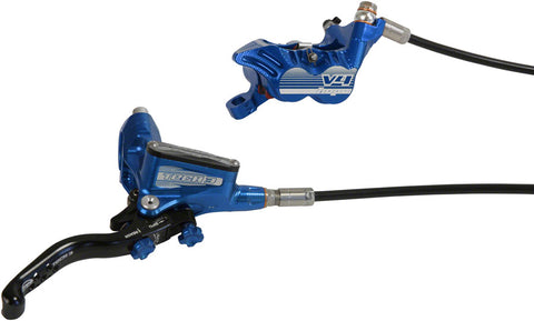 Hope Tech 3 V4 Disc Brake and Lever Rear Hydraulic Post Mount Blue