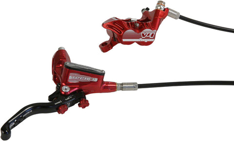 Hope Tech 3 V4 Disc Brake and Lever Rear Hydraulic Post Mount Red