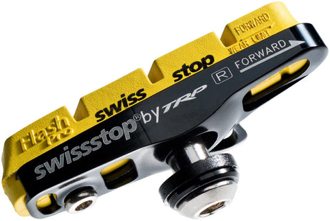 SwissStop Full FlashPro Pair of SRAM/Shimano Rim Brake Shoes and Pads Yellow