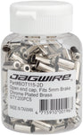 Jagwire 5mm Open PreCrimped End Caps Bottle of 200 Chome Plated