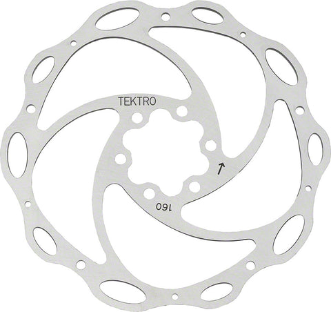 Tektro Lyra Cross Disc Brake Rotor 160mm 6Bolt Silver