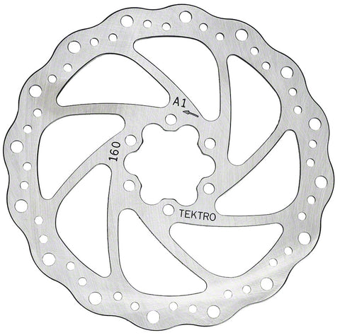 Tektro Wavy Type Disc Brake Rotor 180mm 6Bolt Silver