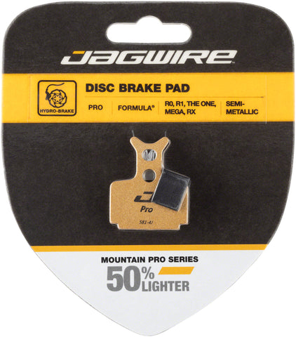 Jagwire Mountain Pro Alloy Backed SemiMetallic Disc Brake Pads for Formula T1