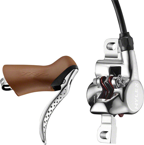 TRP Hylex RS Disc Brake and Lever Front Hydraulic Post Mount Gum/Silver