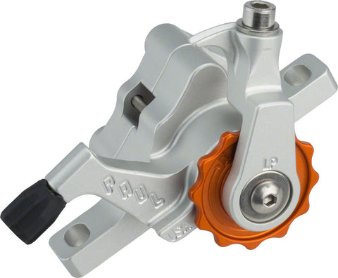 Paul Component Engineering Klamper Disc Caliper Long Pull Silver with Orange