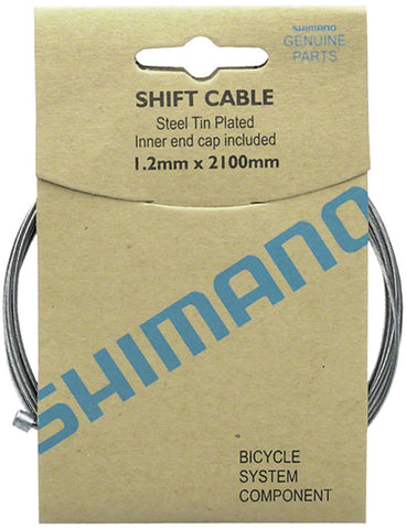 Shimano Zinc Derailleur Cable 1.2 x 2100mm 10pack