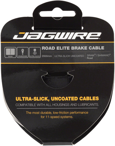 Jagwire Elite UltraSlick Brake Cable 1.5x2000mm Polished Slick Stainless