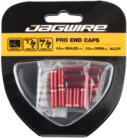 Jagwire End Cap HopUp Kit 4.5mm Shift and 5mm Brake Red